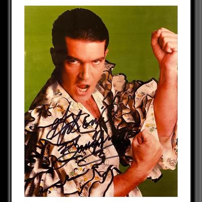 The Mambo Kings signed movie photo autographed by Antonio Banderas. 8X10 Inches