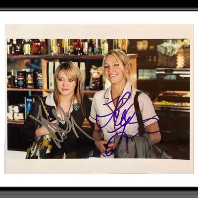 The Perfect Man signed movie photo autographed by Hilary Duff and Heather Locklear. 8X10 Inches