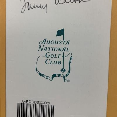 Masters Champion Tommy Aaron signed scorecard. PSA