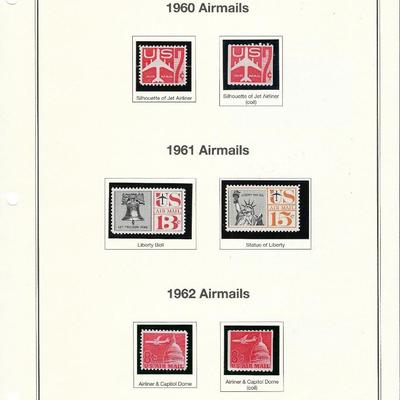 USA 1960-62 Airmails Stamp sheet C60 - C65