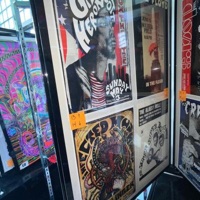 X233-Stack of band posters