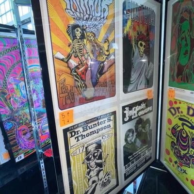 X233-Stack of band posters