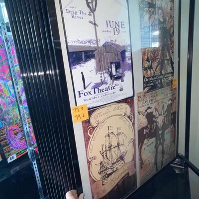 X233-Stack of band posters