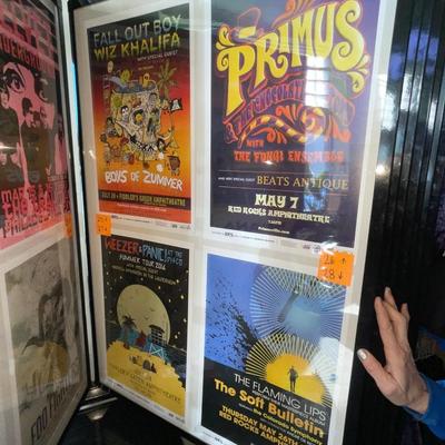X233-Stack of band posters