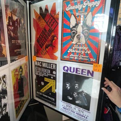 X233-Stack of band posters