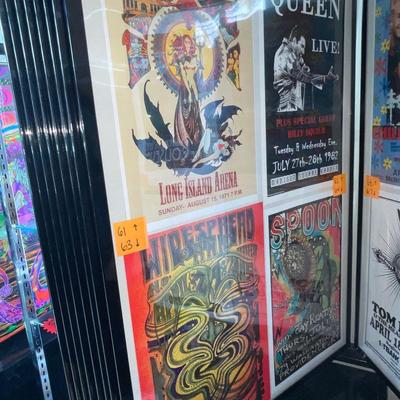X232-Stack of band posters