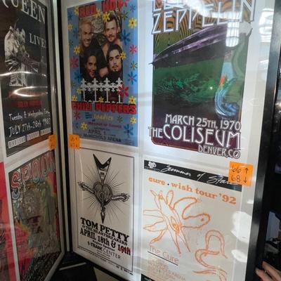 X232-Stack of band posters