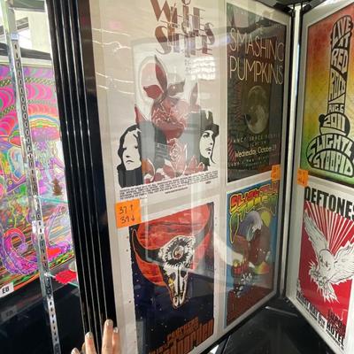 X232-Stack of band posters