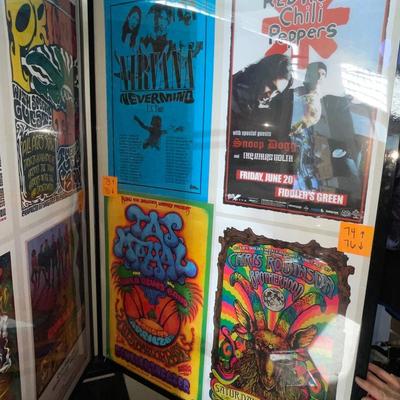X232-Stack of band posters
