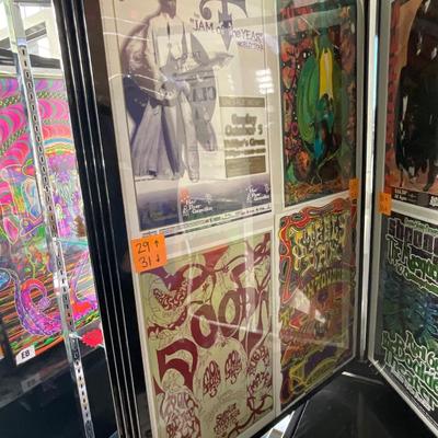 X232-Stack of band posters