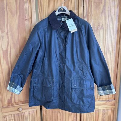 Barbour Beadnell Wax Jacket - Size USA 18 - New w/ Tags (FE-DZ)