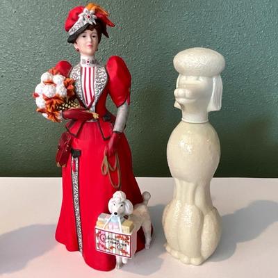 Lefton Japan Doctor plus bobble head nurse, AVON Lady and perfume dog, plus