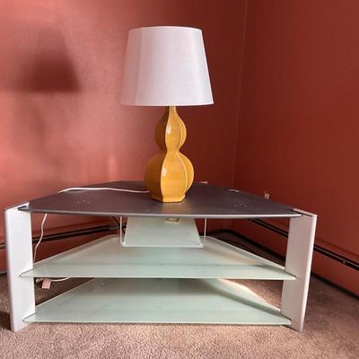 TV Stand and Lamp