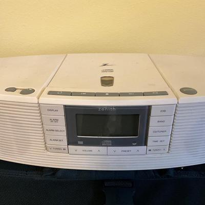 Suitcase, Zenith CD Player, plus decor