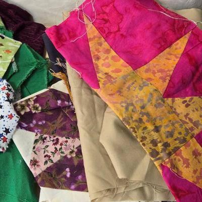 Fabric Quarters and Quilting Pieces