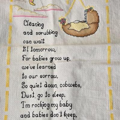 Baby Hats and Cross Stitch Deco