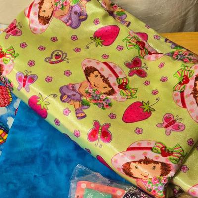 Fun Fabrics including Yardage of Strawberry Shortcake
