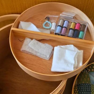 Sewing Basket with Removable Tray