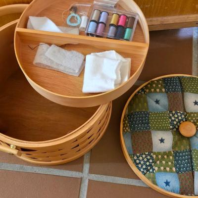 Sewing Basket with Removable Tray