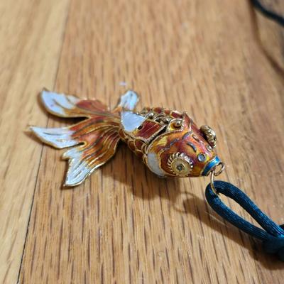 Cloisonne Articulated Fish Pendant