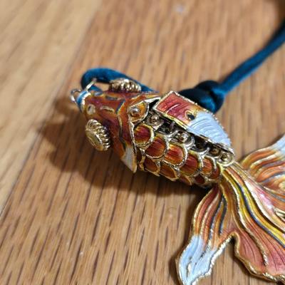 Cloisonne Articulated Fish Pendant