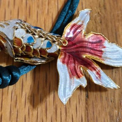 Cloisonne Articulated Fish Pendant