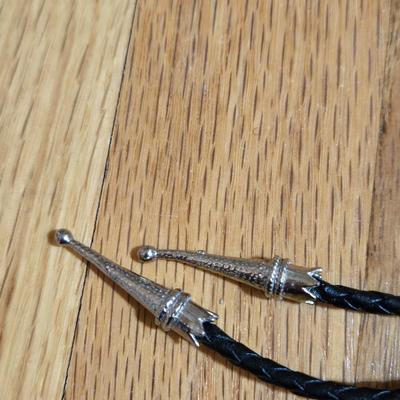 Saddle Silvertone Bolo Tie
