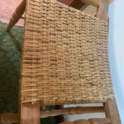 Wicker seat stool