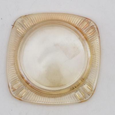 Lot of 12 Vintage Ashtrays / Trinket Dishes: Luby's, Iridescent Carnival Glass, Anchor Hocking Thumbprint Milk Glass, Star, Brass /...