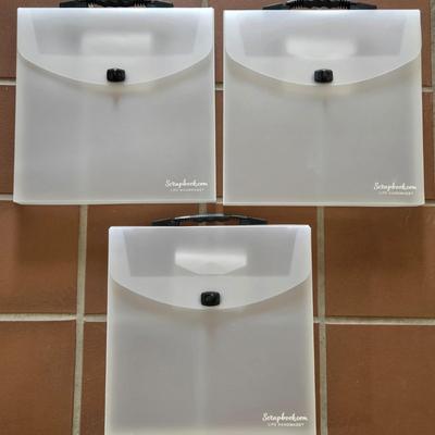 (3) Scrapbook Materials Storage Containers