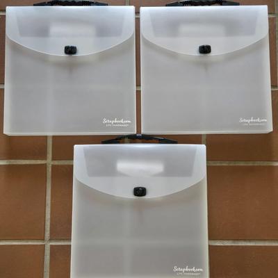 (3) Scrapbook Materials Storage Containers