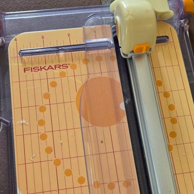 Paper Cutter and Scrapbook Materials Storage