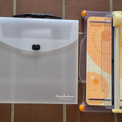 Paper Cutter and Scrapbook Materials Storage