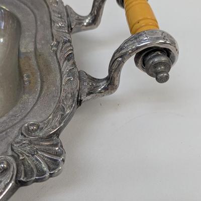 Vintage 1900's Classical Style Serving Tray Bakelite Handles Hallmarks Show Birmingham Silver Company