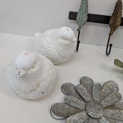 Flower Frog Shadow Boxes Flower Wall Decor & Leaf Coat Hanger