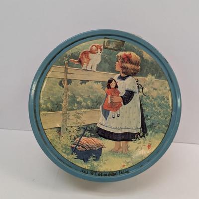 Japanese Viking Trays Vintage Tin Danish Butter Cookies Girl Coffee Pot