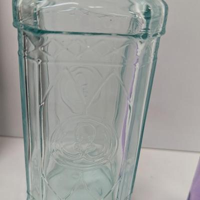 Purple Bottle Wooden Hanging Base Vatreria Etrusca Green Tint Glass Bottle