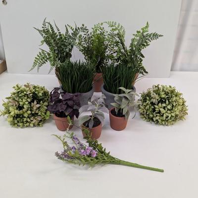 Artificial Floral Decor With Ceramic Pots