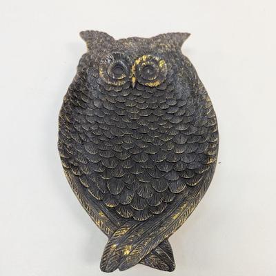 Resin Owl Trinket Dish