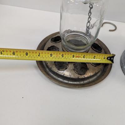 Glass & Metal Chicken Feeders