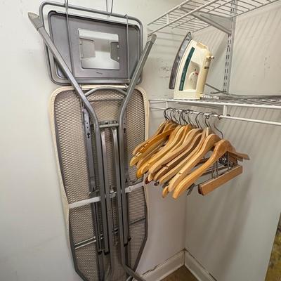 Rowenta Professional Steam Iron, Ironing Board & Wooden Hangers (L-ES)