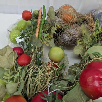 Assortment Of Faux Vegetables & Fruit