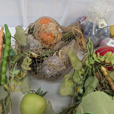 Assortment Of Faux Vegetables & Fruit