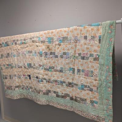 Vintage Cutter Quilt Approx 73" x 70"