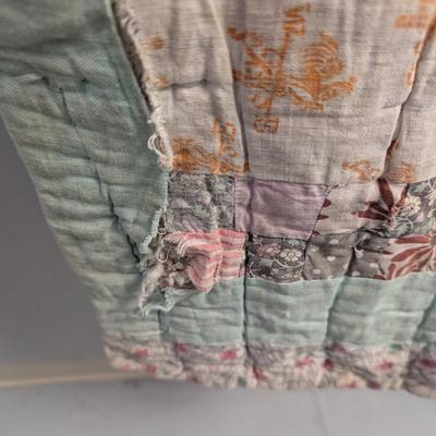 Vintage Cutter Quilt Approx 73" x 70"