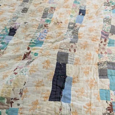 Vintage Cutter Quilt Approx 73" x 70"