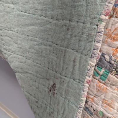 Vintage Cutter Quilt Approx 73" x 70"