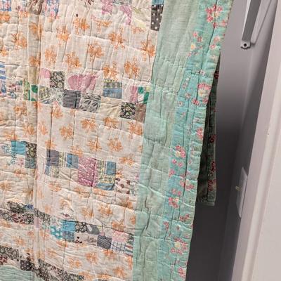 Vintage Cutter Quilt Approx 73" x 70"