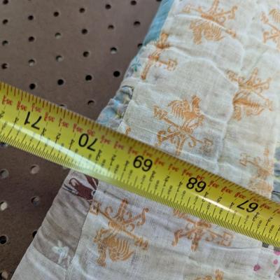 Vintage Cutter Quilt Approx 73" x 70"
