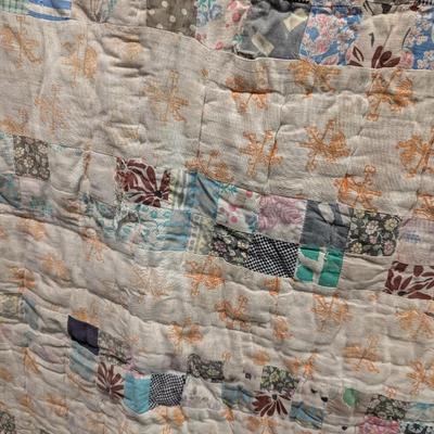 Vintage Cutter Quilt Approx 73" x 70"
